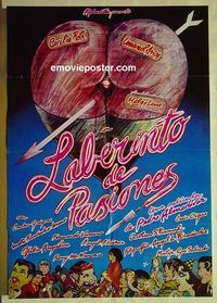 t441 LABYRINTH OF PASSION Spanish movie poster '82 Pedro Almodovar