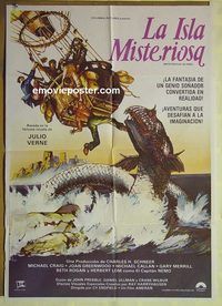 t442 MYSTERIOUS ISLAND Spanish movie poster R70s Ray Harryhausen