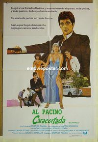 t365 SCARFACE Venezuelan movie poster '83 Al Pacino