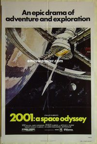 v004 2001 A SPACE ODYSSEY one-sheet movie poster R80 Stanley Kubrick