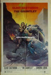 v011 GAUNTLET one-sheet movie poster '77 Eastwood, Frank Frazetta art!