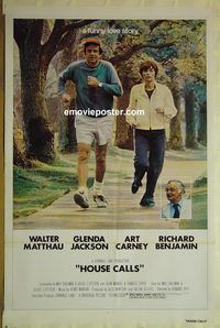 v015 HOUSE CALLS one-sheet movie poster '78 Walter Matthau, Jackson