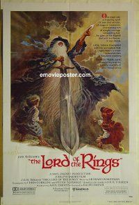 v018 LORD OF THE RINGS one-sheet movie poster '78 JRR Tolkien classic!