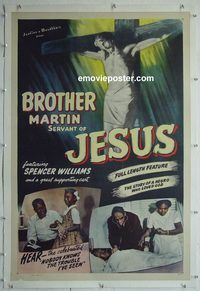 y317 BROTHER MARTIN linen one-sheet movie poster '42 black cast, Williams