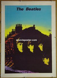 y156 BEATLES linen East German movie poster '84 John, Paul, Ringo, George