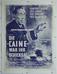 y161 CAINE MUTINY linen German movie poster '54 Humphrey Bogart
