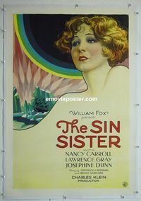 y443 SIN SISTER linen one-sheet movie poster '29 sexy Nancy Carroll!
