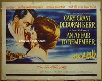 z023 AFFAIR TO REMEMBER half-sheet movie poster '57 Cary Grant, Kerr