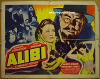 z029 ALIBI style B half-sheet movie poster '42 Margaret Lockwood