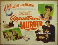 z049 APPOINTMENT WITH MURDER half-sheet movie poster '48 The Falcon!