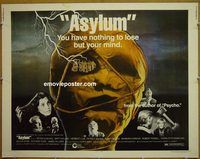 z052 ASYLUM half-sheet movie poster '72 Peter Cushing, Britt Ekland