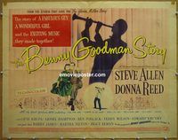 z080 BENNY GOODMAN STORY style A half-sheet movie poster '56 Steve Allen