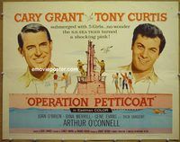 z612 OPERATION PETTICOAT half-sheet movie poster '59 Cary Grant, Curtis