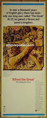 a023 ALFRED THE GREAT insert movie poster '69 David Hemmings