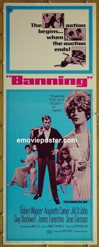 a065 BANNING insert movie poster '67 Robert Wagner, Gene Hackman