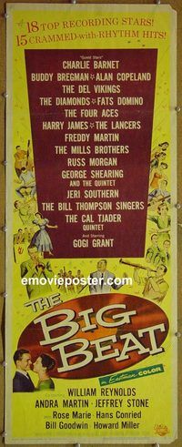 a088 BIG BEAT insert movie poster '58 blues, rock 'n' roll