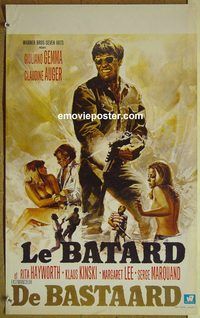 c500 BASTARD Belgian movie poster '68 Rita Hayworth, Klaus Kinski