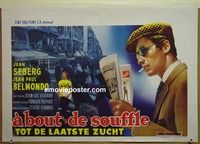 c505 BREATHLESS Belgian movie poster '61 Jean-Luc Godard, Seberg