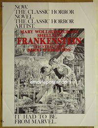 c069 FRANKENSTEIN special comic movie poster '83 Wrightson