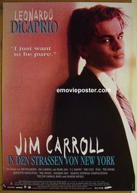 c381 BASKETBALL DIARIES German movie poster '95 Leo DiCaprio, drugs!