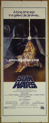 c012 STAR WARS video insert R1982 George Lucas classic sci-fi epic, great art by Tom Jung!