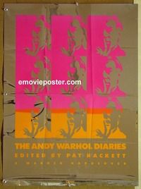 c058 ANDY WARHOL DIARIES special foil movie poster '88 cool!