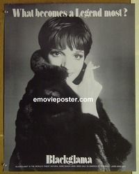 c054 BLACKGLAMA advertising poster '70s Liza Minelli in mink!