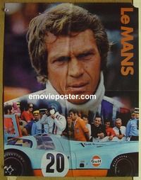 c019 LE MANS special movie poster '71 McQueen, car racing!