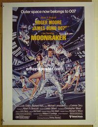 c044 MOONRAKER special movie poster '79 Moore as James Bond