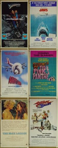 c006 SIX TOPPS movie posterS '81 Superman, Jaws & more!
