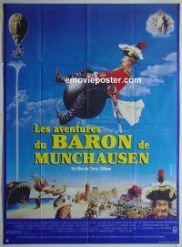 d235 ADVENTURES OF BARON MUNCHAUSEN French one-panel movie poster '89