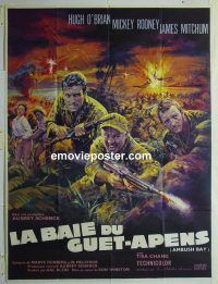 d236 AMBUSH BAY French one-panel movie poster '66 Hugh O'Brian, Rooney