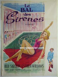 d237 BATHING BEAUTY French one-panel movie poster R60s Skelton, Williams