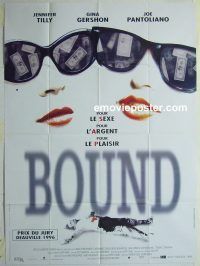 d239 BOUND French one-panel movie poster '96 Wachowski Brothers, Tilly!