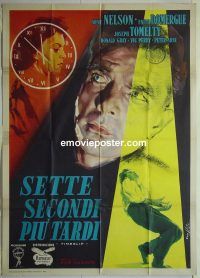 d345 ATOMIC MAN Italian one-panel movie poster '56 really cool image!