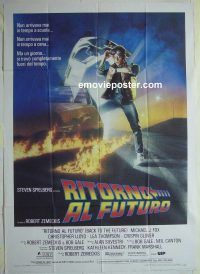 d346 BACK TO THE FUTURE Italian one-panel movie poster '85 Fox, Lloyd