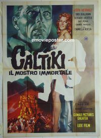 d357 CALTIKI THE IMMORTAL MONSTER Italian one-panel movie poster '60