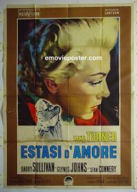 d306 ANOTHER TIME ANOTHER PLACE Italian two-panel movie poster '58 Turner