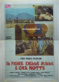d307 ARABIAN NIGHTS Italian two-panel movie poster '74 Pier Paolo Pasolini