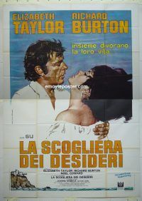 d310 BOOM Italian two-panel movie poster '68 Liz Taylor, Richard Burton