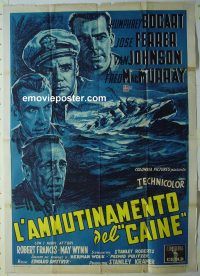 d313 CAINE MUTINY Italian two-panel movie poster '54 Humphrey Bogart