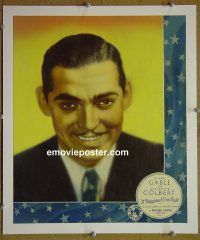 d201 IT HAPPENED ONE NIGHT jumbo lobby card '34 Clark Gable