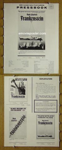 d451 ANDY WARHOL'S FRANKENSTEIN movie pressbook '74 3D