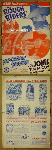 d452 ARIZONA BOUND movie pressbook '41 Buck Jones, Tim McCoy