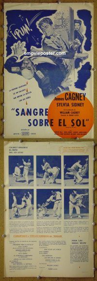 d458 BLOOD ON THE SUN Spanish movie pressbook '45 James Cagney