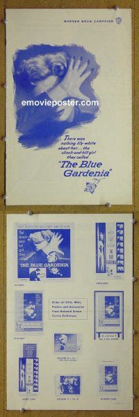 d459 BLUE GARDENIA movie pressbook '53 Fritz Lang, Anne Baxter