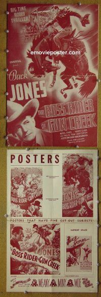 d460 BOSS RIDER OF GUN CREEK movie pressbook '36 Buck Jones