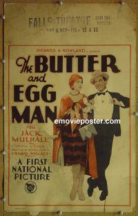 d024 BUTTER & EGG MAN window card movie poster '28 Jack Mulhall