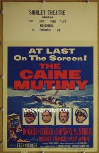 d026 CAINE MUTINY window card movie poster '54 Humphrey Bogart