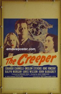 d042 CREEPER window card movie poster '48 Ciannelli, Stevens